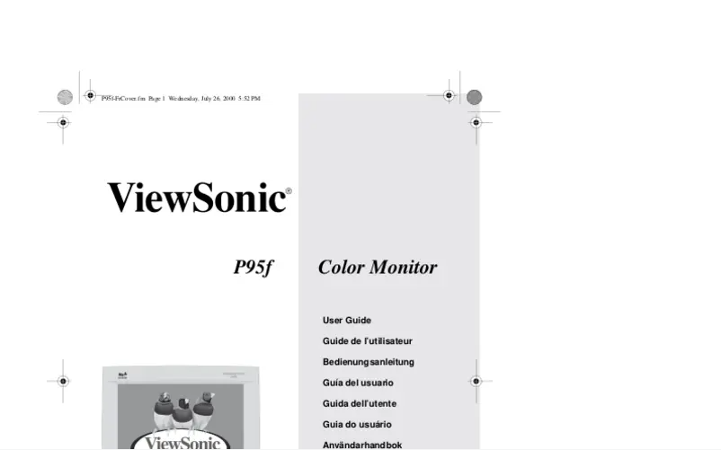 Page 1 de la notice Manuel utilisateur Viewsonic P95f