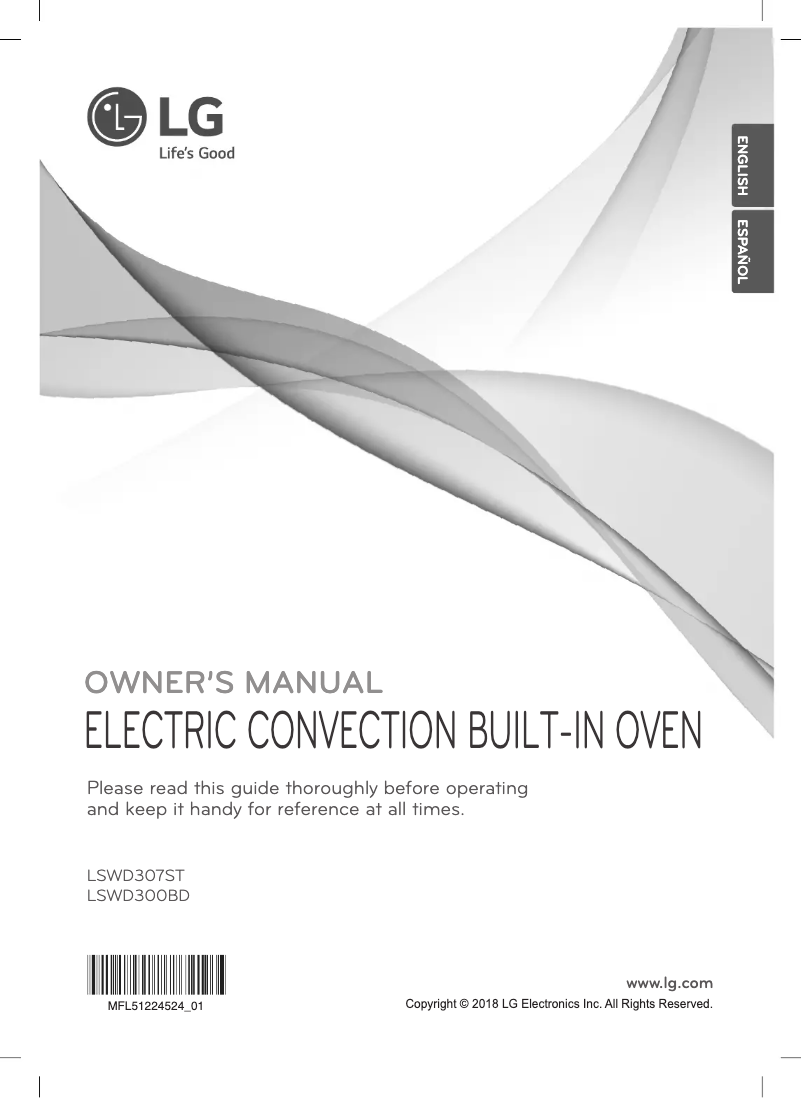 Page n°1 - Manuel utilisateur LG LSWD307ST