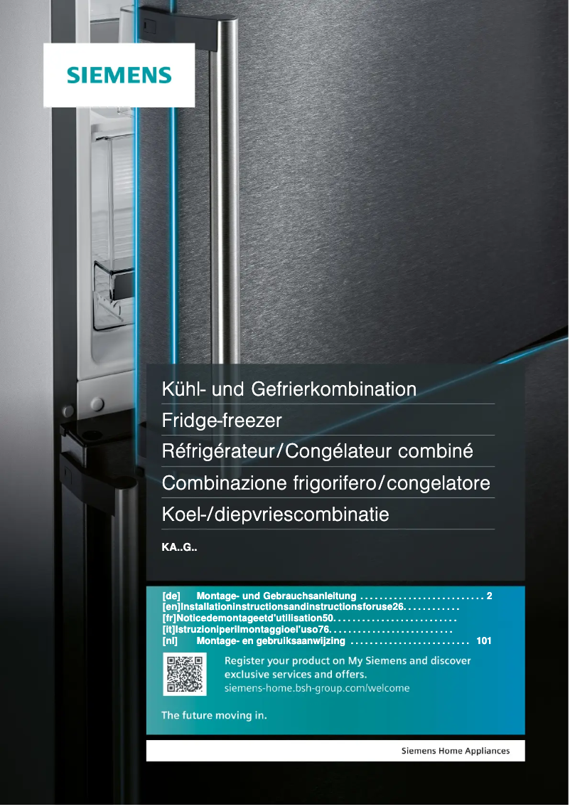 Page n°1 - Manuel utilisateur Siemens KA93GAIDP