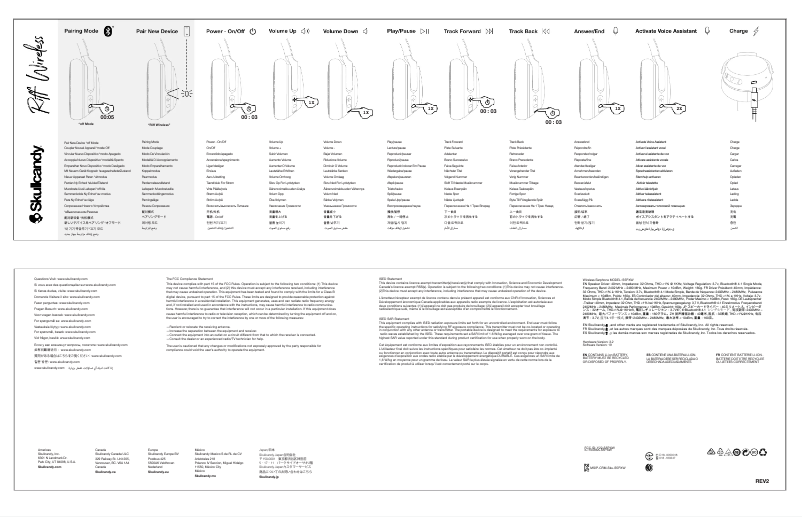 Page n°1 - Manuel utilisateur Skullcandy Riff Wireless