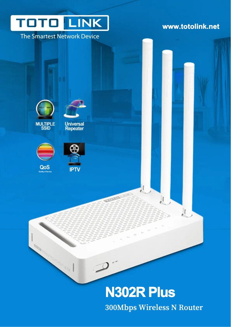 Page 1 de la notice Mode d'emploi Totolink N302R Plus