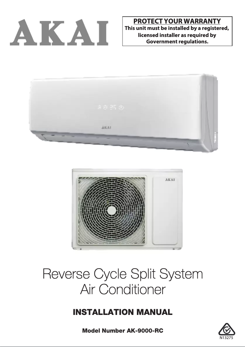 Page 1 de la notice Manuel utilisateur AKAI AK-9000-RC