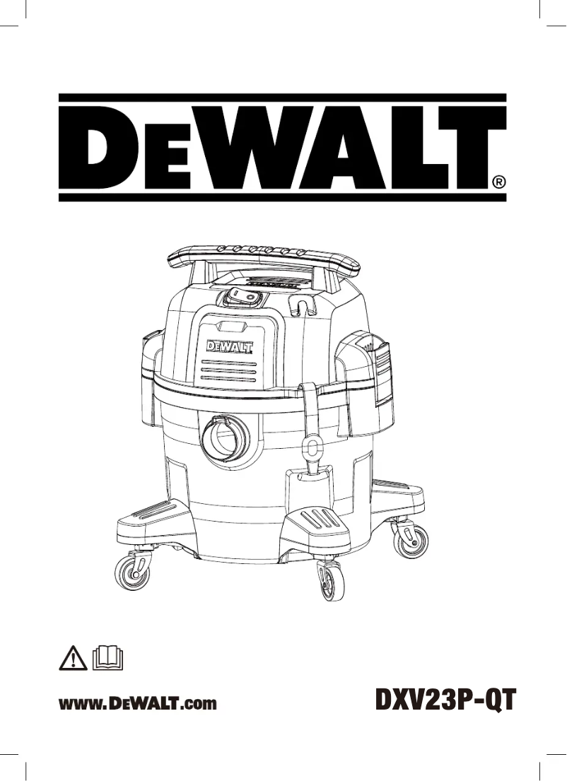 Page 1 de la notice Manuel utilisateur DeWalt DXV23P-QT