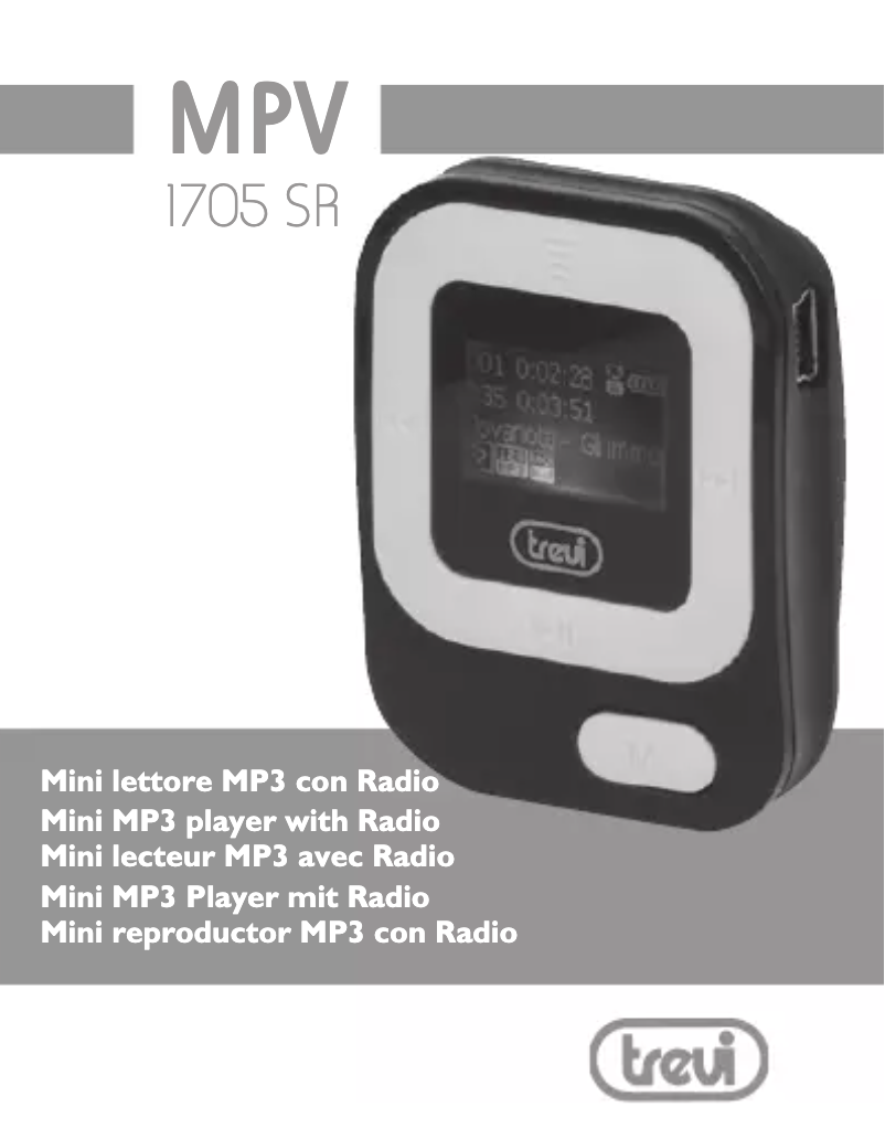 Image de la première page du manuel de l'appareil MPV 1705 SR