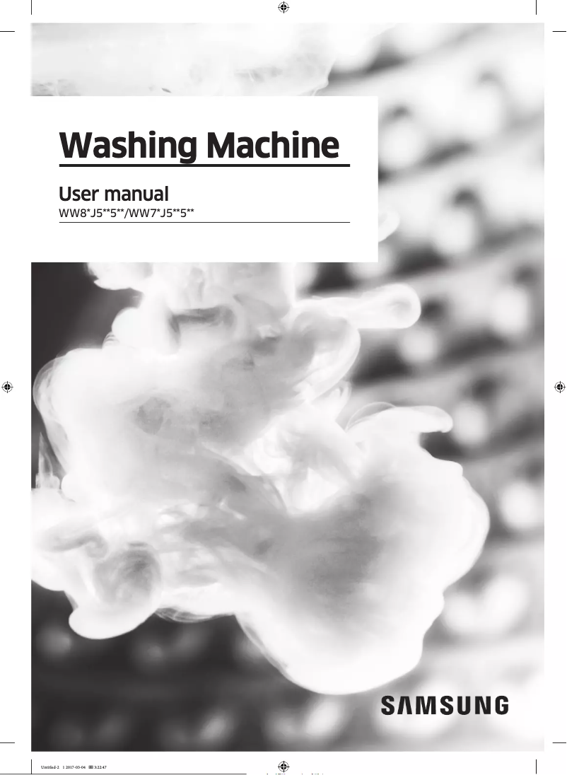 Image de la première page du manuel de l'appareil WW70J5535MW