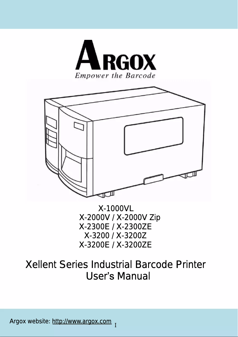 Page 1 de la notice Manuel utilisateur Argox X-3200