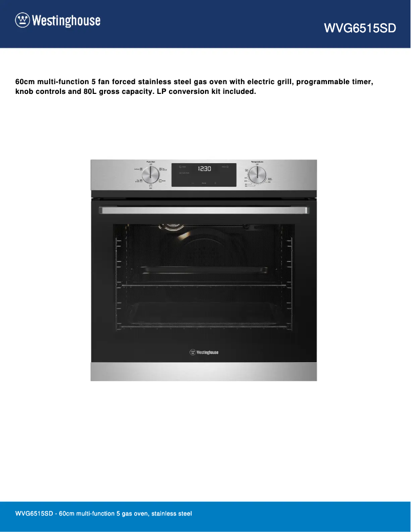 Image de la première page du manuel de l'appareil WVG6515SD