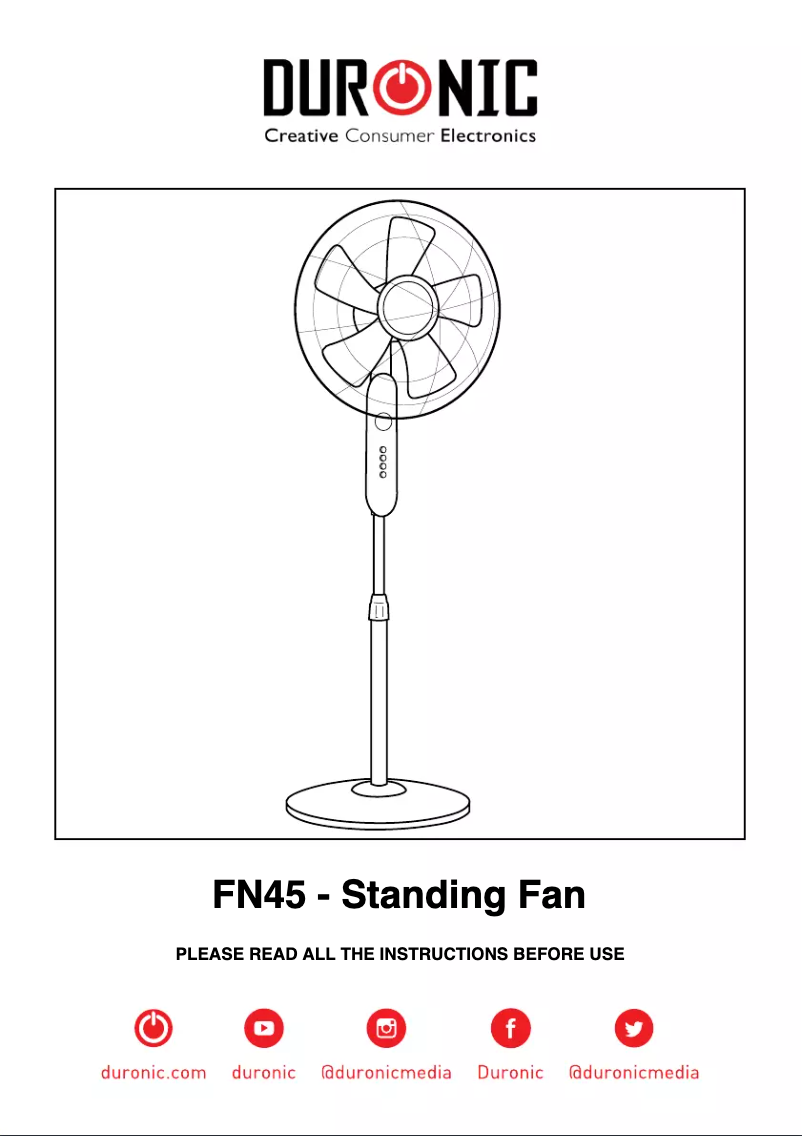 Page 1 de la notice Manuel utilisateur Duronic FN45