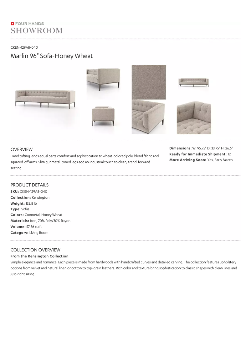 Page 1 de la notice Manuel utilisateur Four Hands CKEN-129A8-040