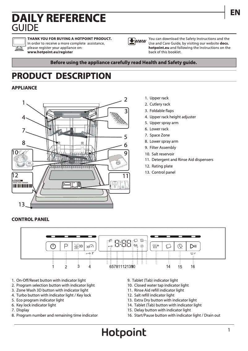 Image de la première page du manuel de l'appareil HFO 3P23 WL UK