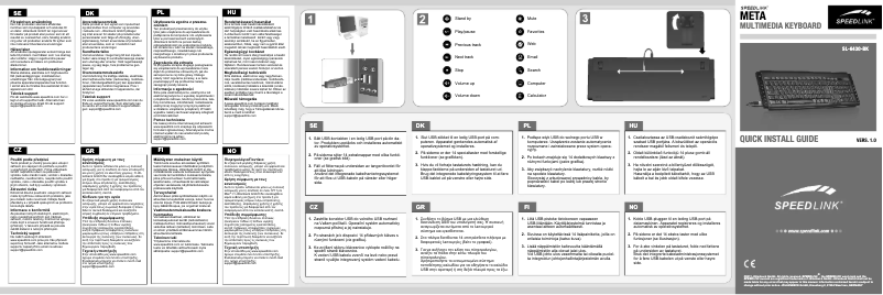 Page 1 de la notice Manuel utilisateur Speedlink SL-6430 Meta