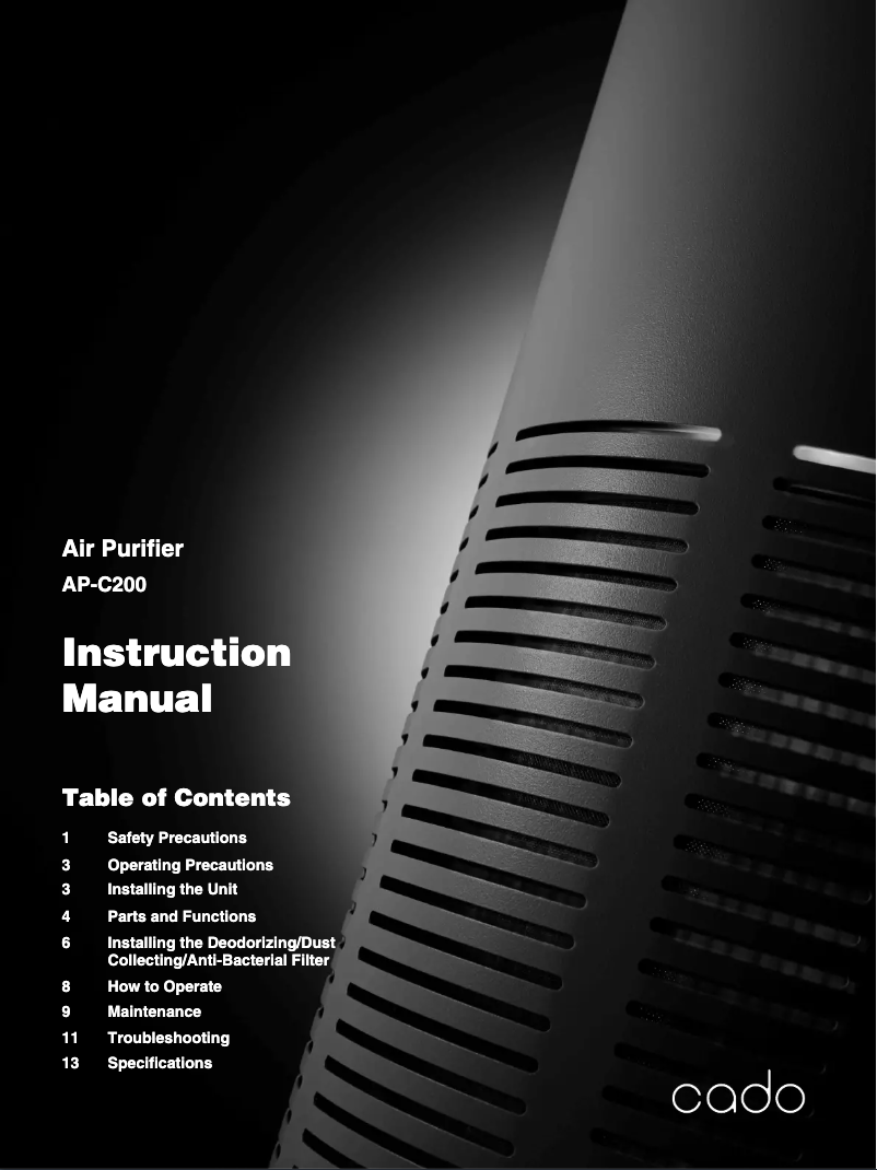 Página 1 del manual Manual de usuario Cado AP-C200