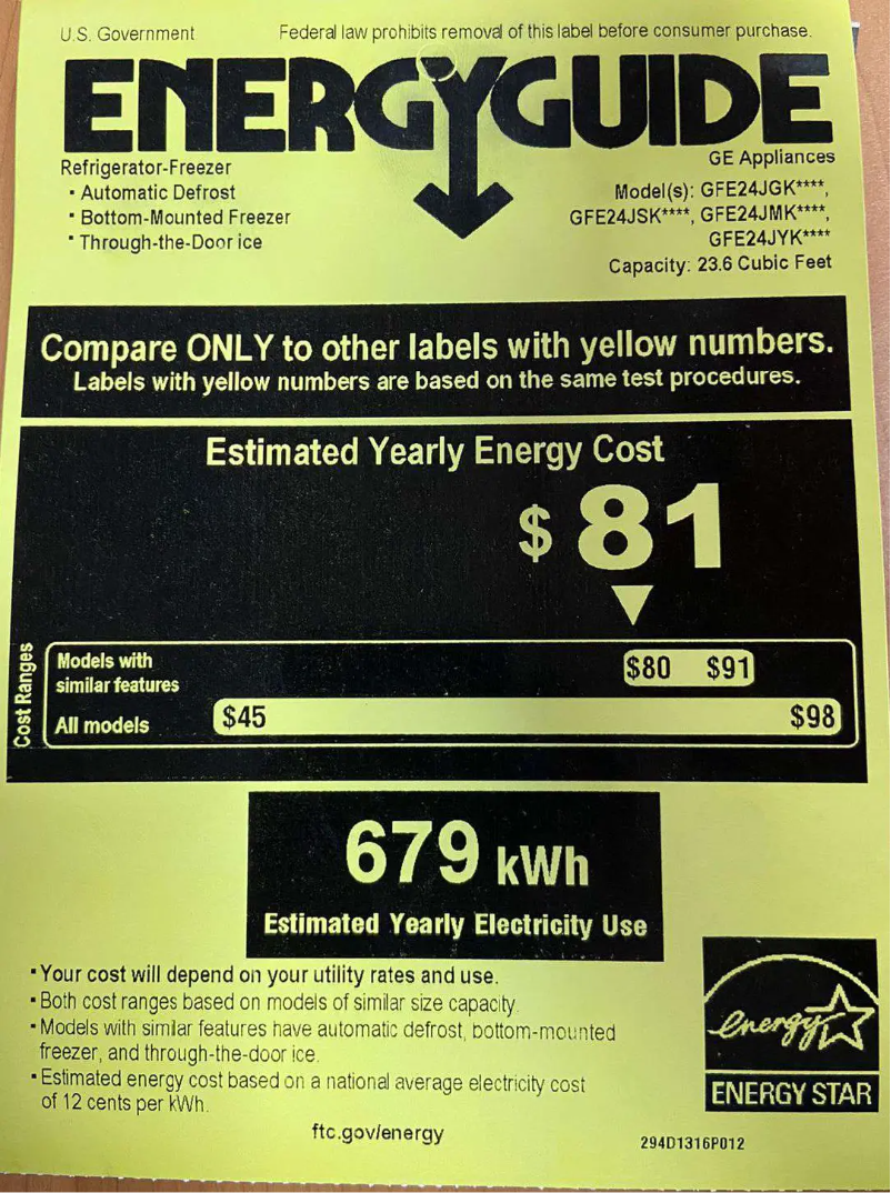 Image de la première page du manuel de l'appareil GFE24JYKFS