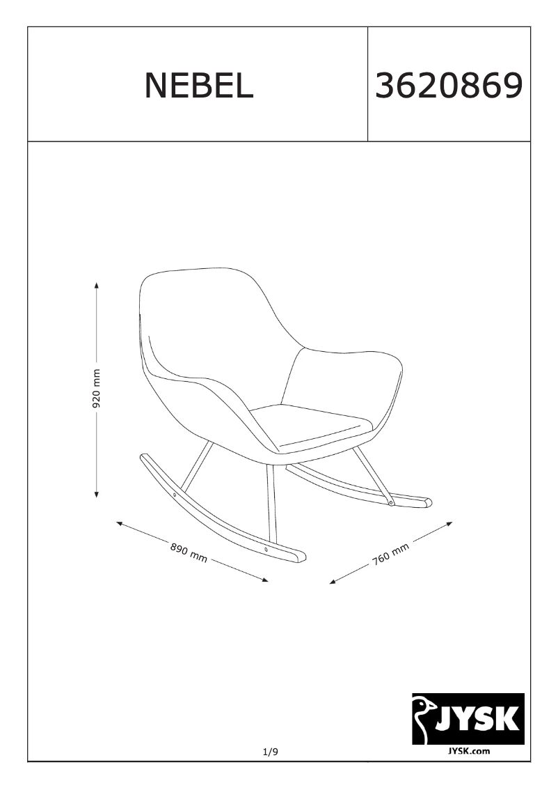 Page 1 of the manual User Manual JYSK Nebel