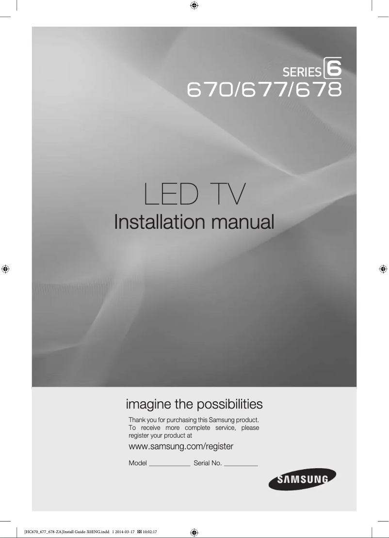Page n°1 - Manuel utilisateur Samsung HG28NC670AF