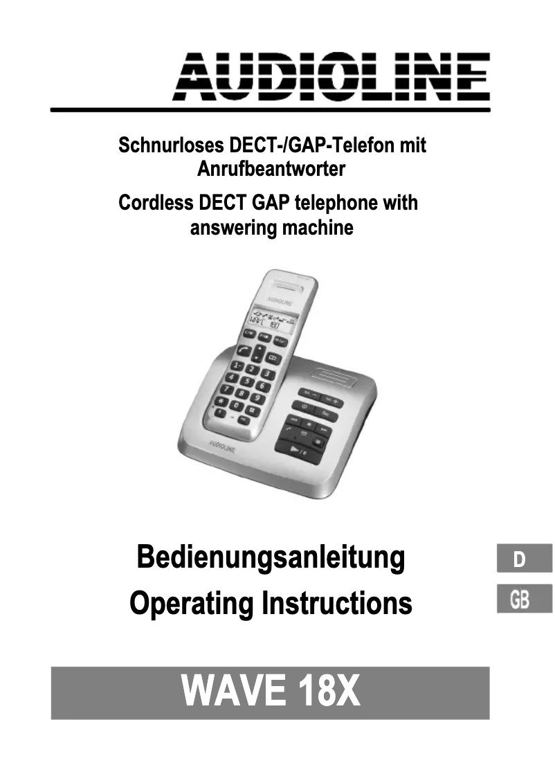Page 1 de la notice Manuel utilisateur Audioline Wave 180