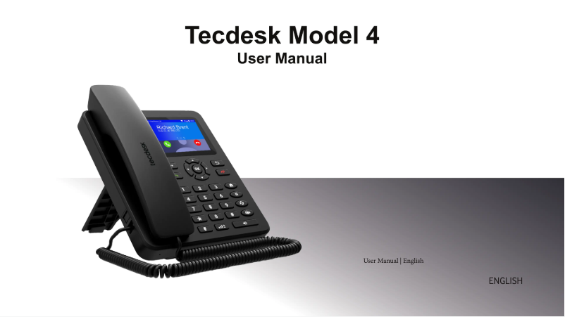 Page n°1 - Manuel utilisateur Tecdesk Model 4 scharz