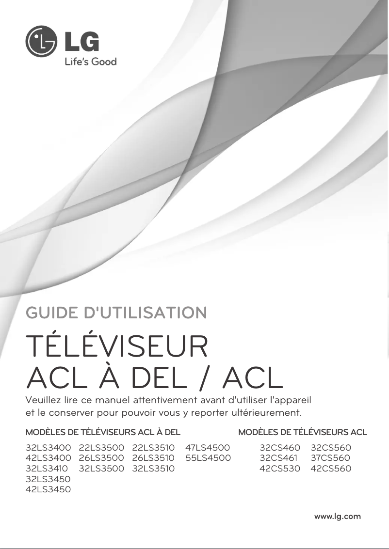 Image de la première page du manuel de l'appareil 47LS4500