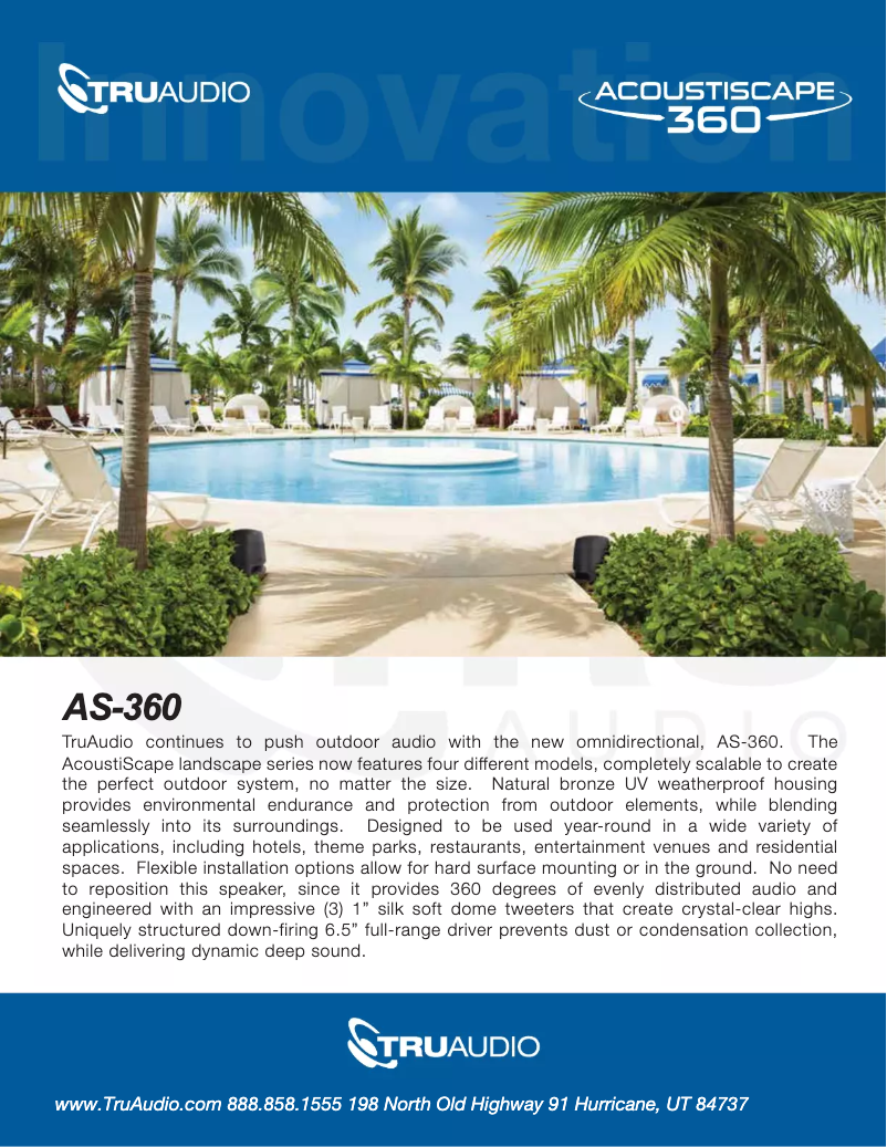 Page 1 de la notice Manuel utilisateur TruAudio AS-360