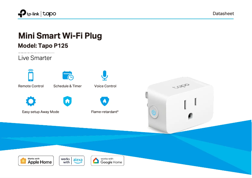 Page n°1 - Fiche technique TP-Link Tapo P125