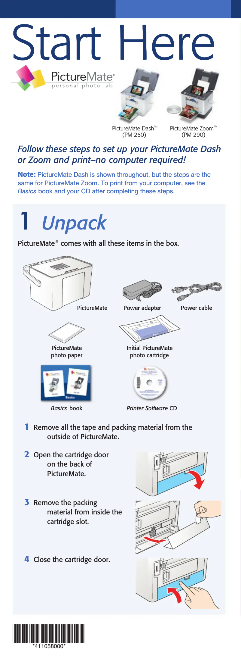 Page 1 de la notice Manuel utilisateur Epson PictureMate Dash