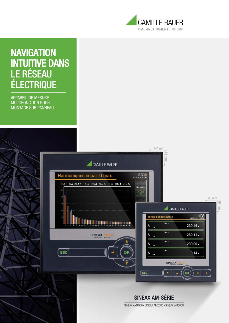 Page n°1 - Brochure Camille Bauer SINEAX AM3000