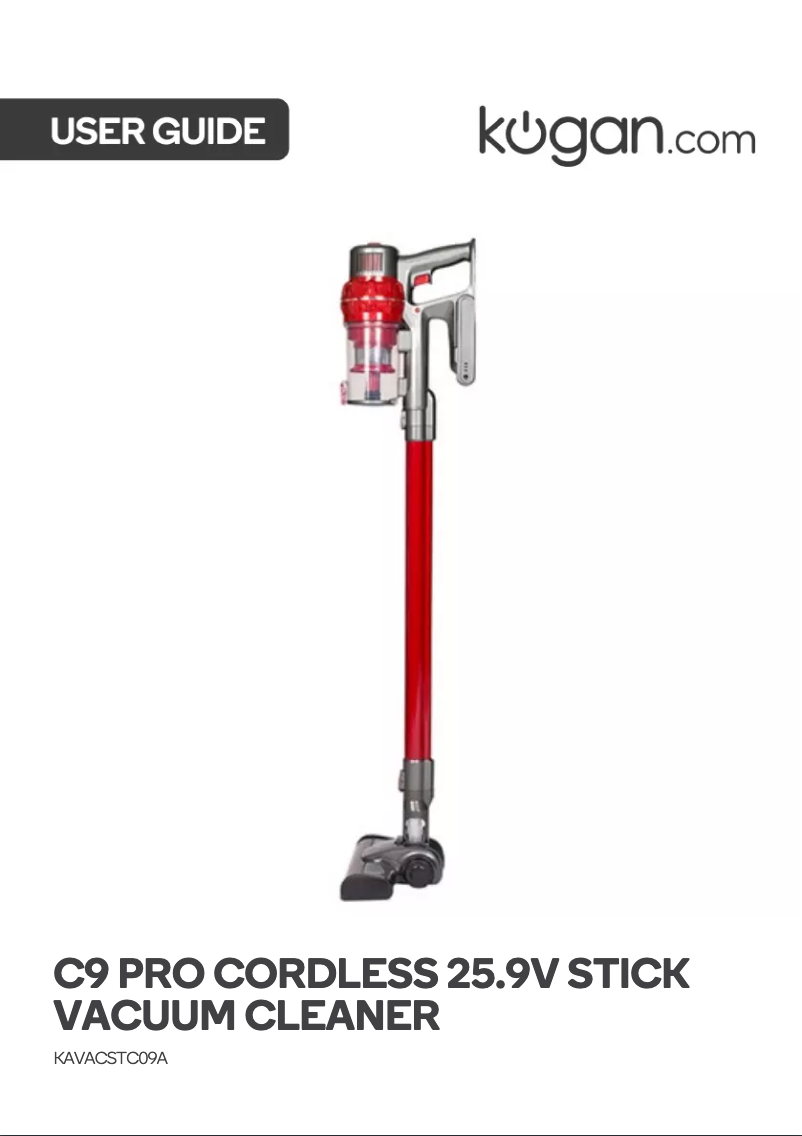 Image de la première page du manuel de l'appareil C9 Pro Cordless