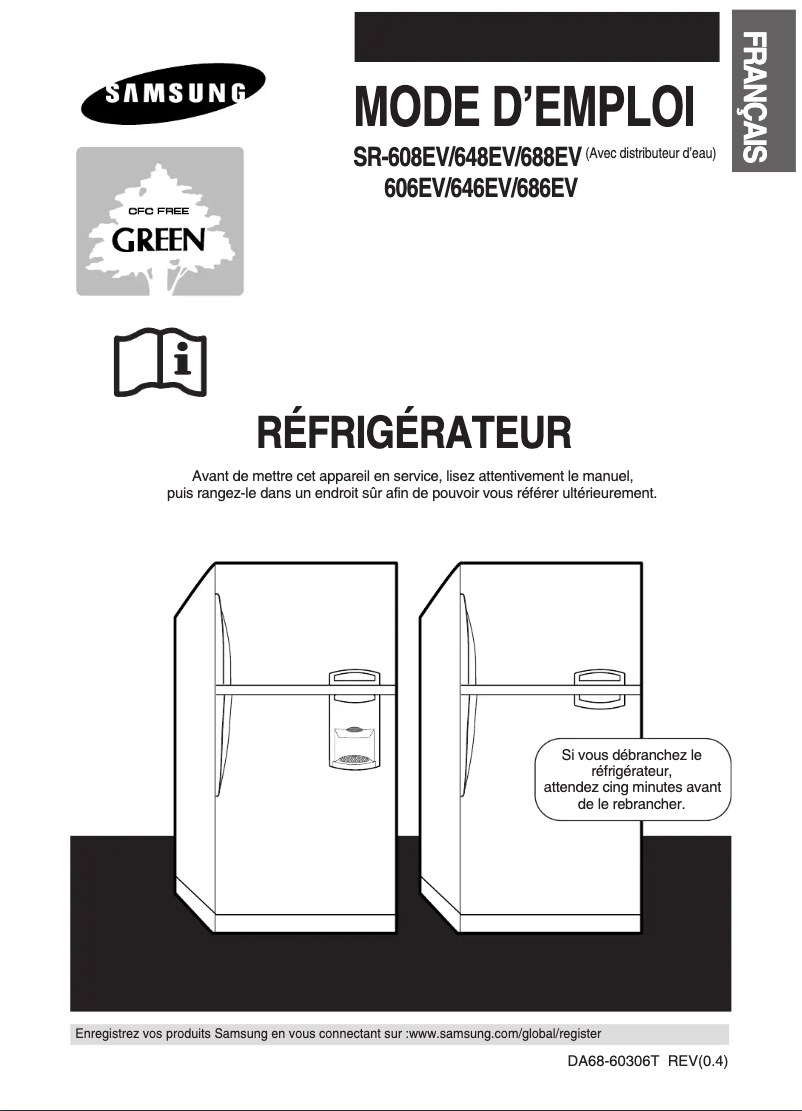 Page n°1 - Manuel utilisateur Samsung SR-688EV