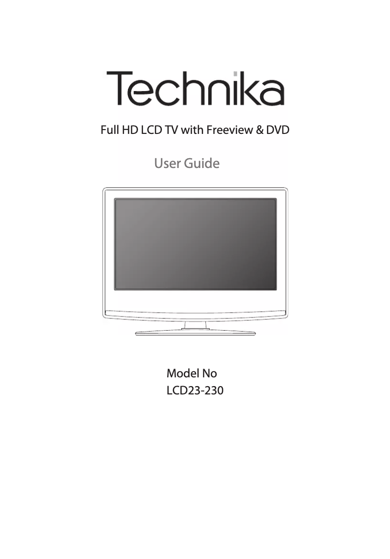 Page 1 de la notice Manuel utilisateur Technika LCD23-230