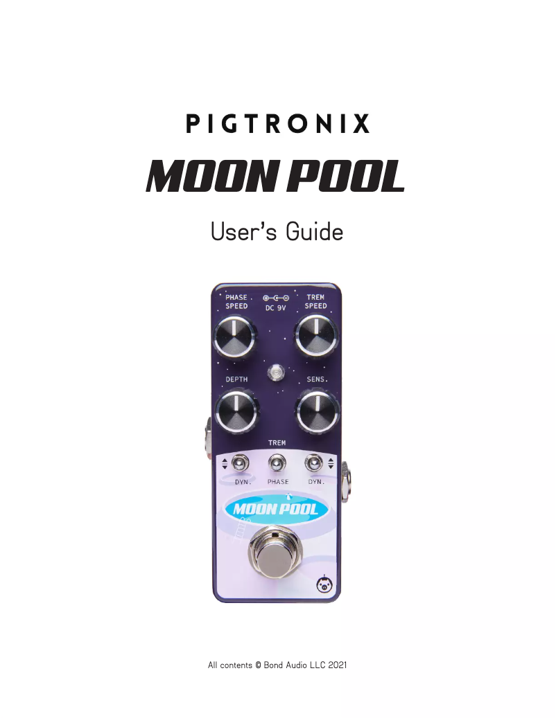 Page 1 de la notice Manuel utilisateur Pigtronix Moon Pool Micro