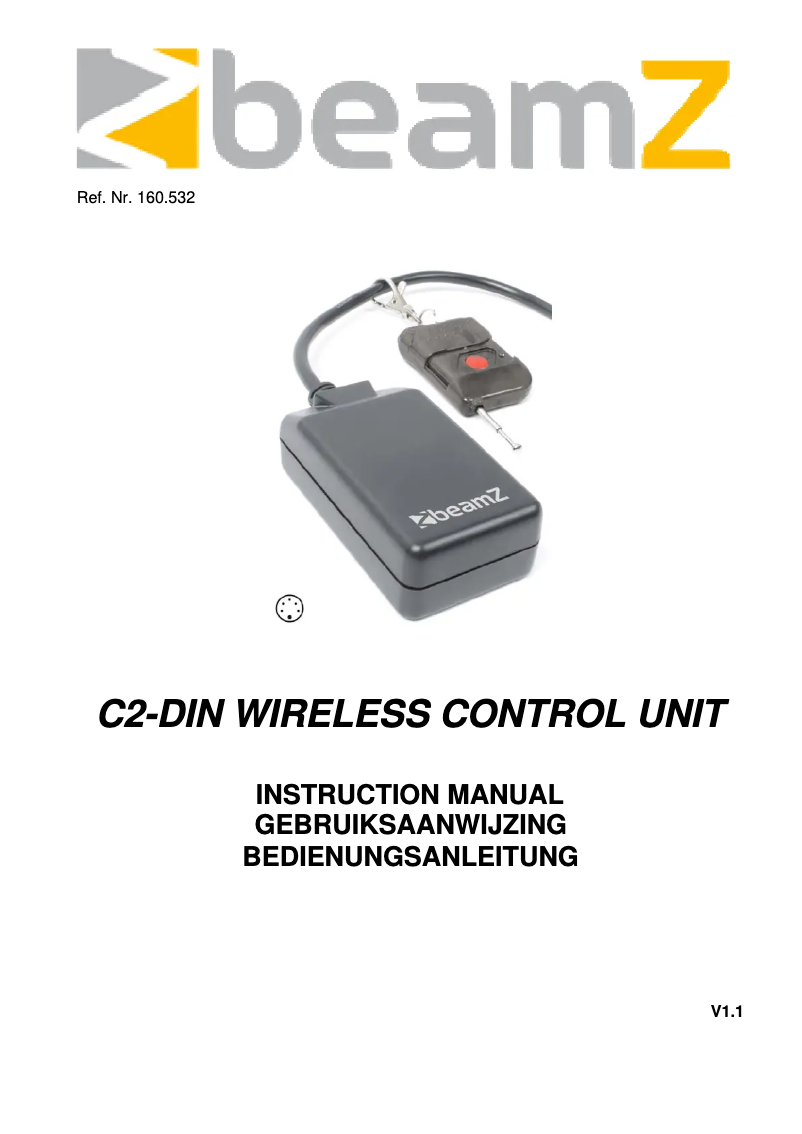 Image de la première page du manuel de l'appareil C2-DIN 160.532