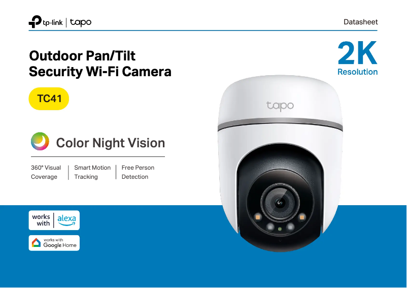 Image de la première page du manuel de l'appareil Tapo TC41