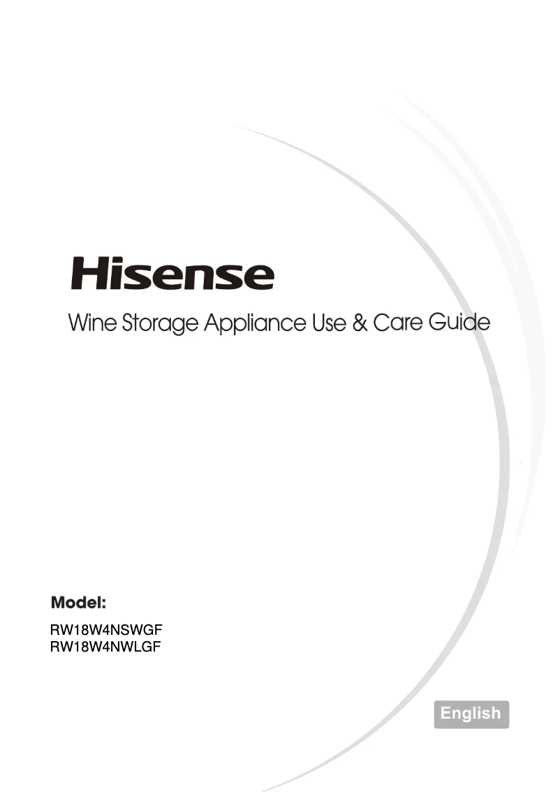 Page 1 de la notice Manuel utilisateur Hisense RW18W4NSWGF