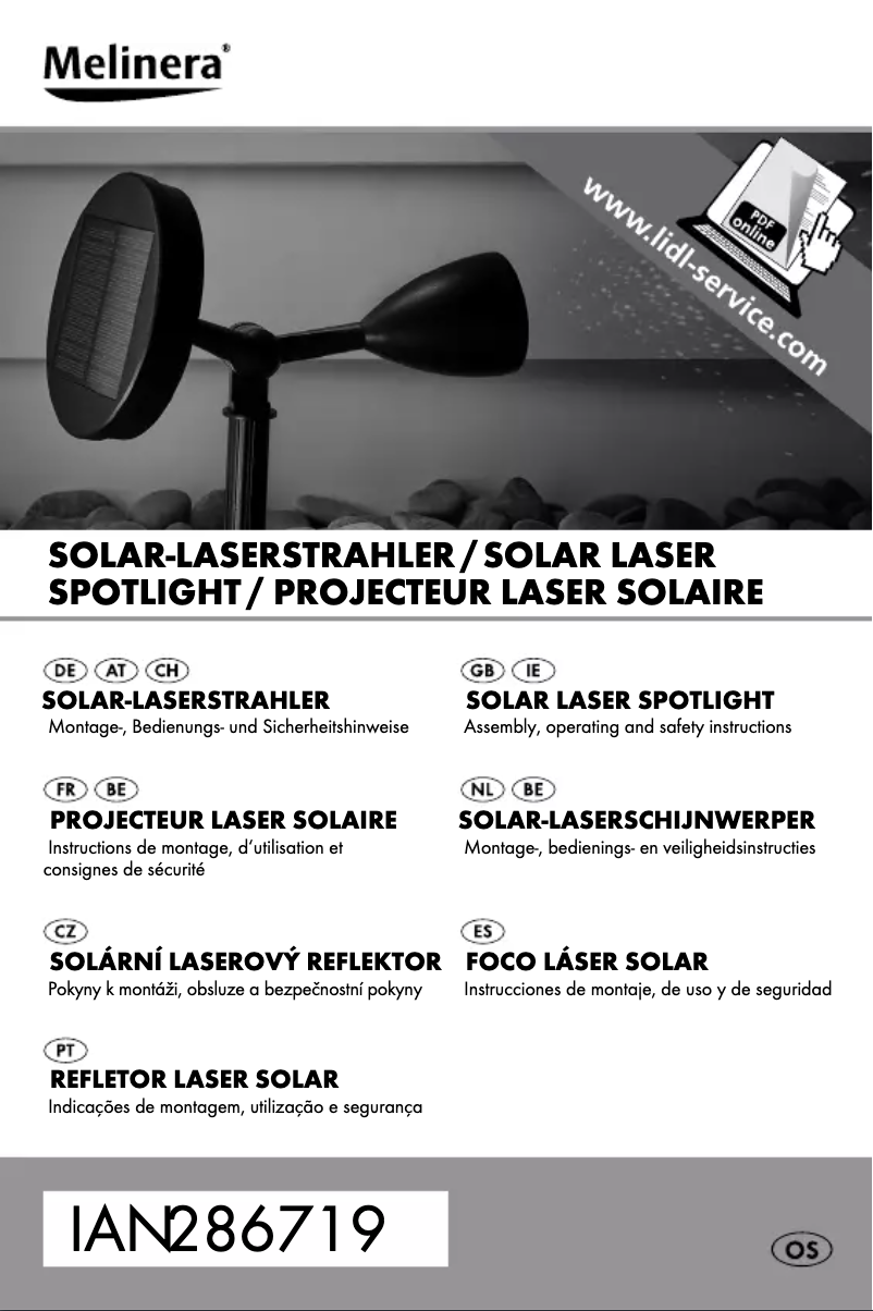Page 1 de la notice Manuel utilisateur Melinera IAN 286719