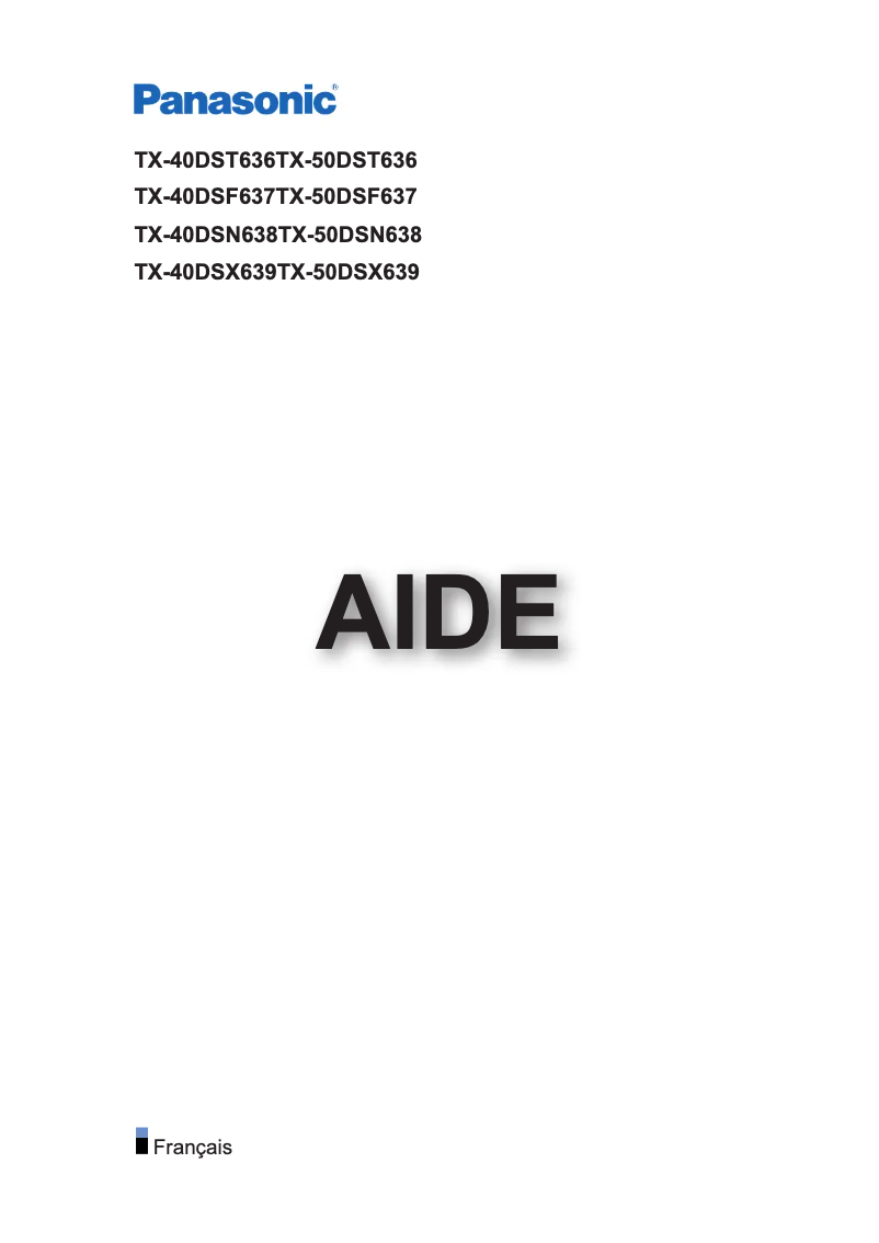 Page 1 de la notice Manuel utilisateur Panasonic TX-40DSN638