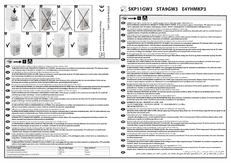 Page 1 de la notice Guide d'installation Electrolux STA9GD3
