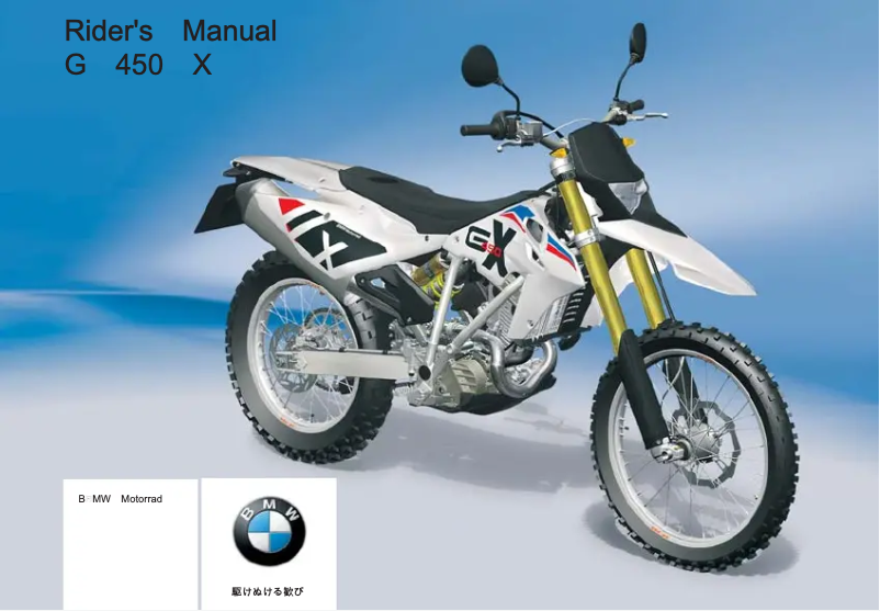 Image de la première page du manuel de l'appareil G 450 X (2009)