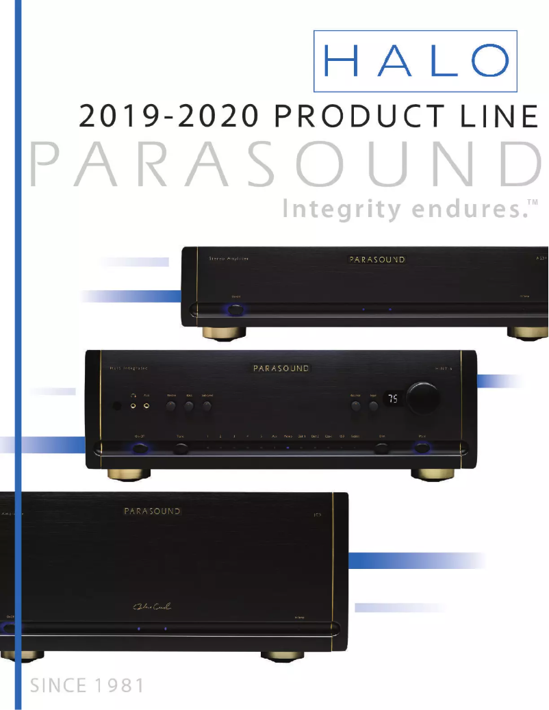 Page 1 de la notice Brochure Parasound Halo JC 3 Jr.