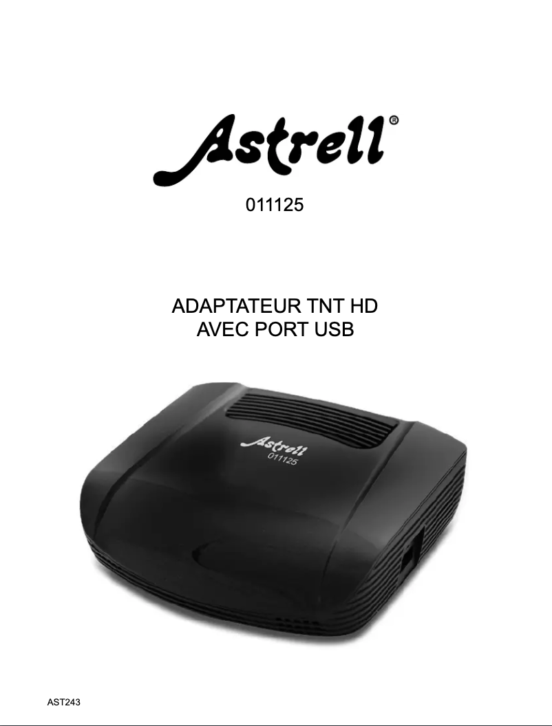 Image de la première page du manuel de l'appareil AST243 011125
