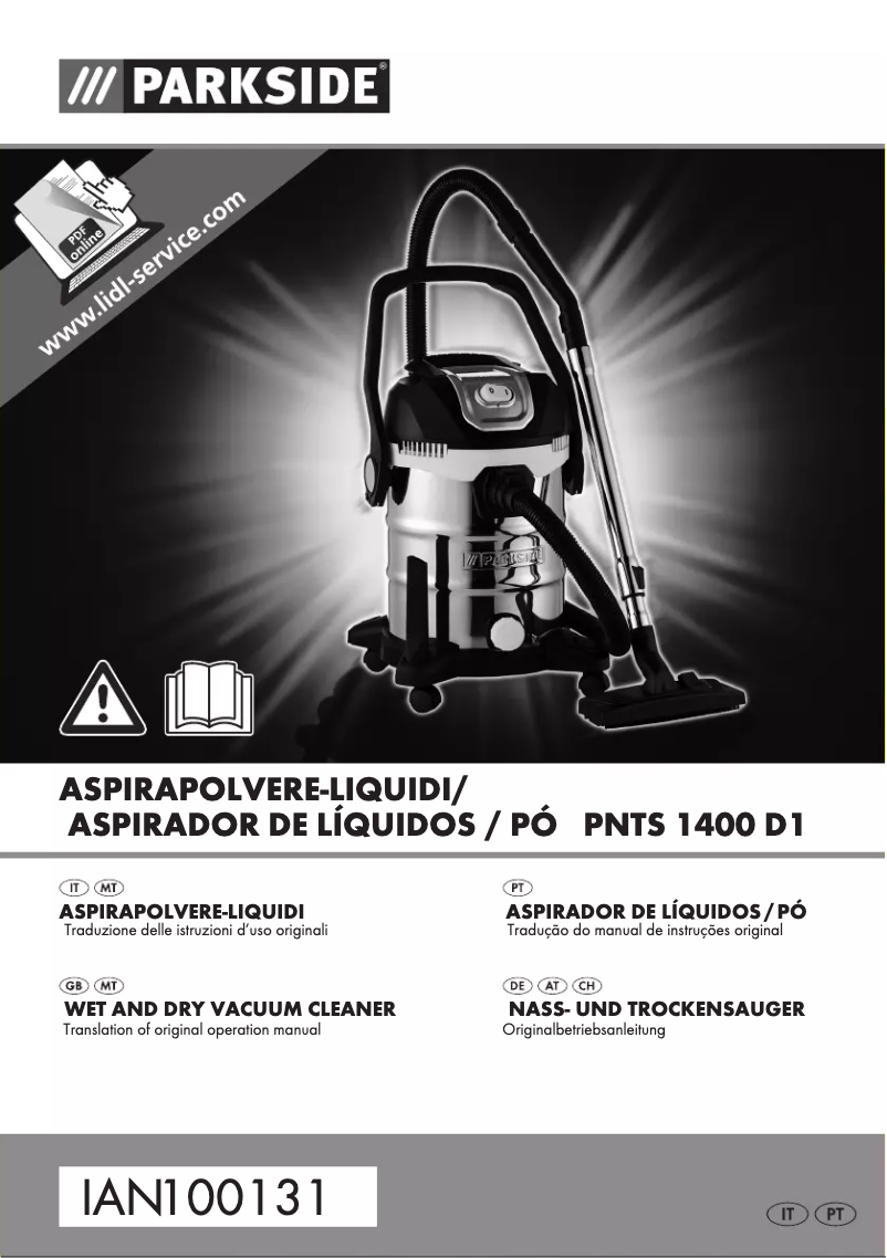 Página 1 del manual Manual de usuario Parkside PNTS 1400 D1