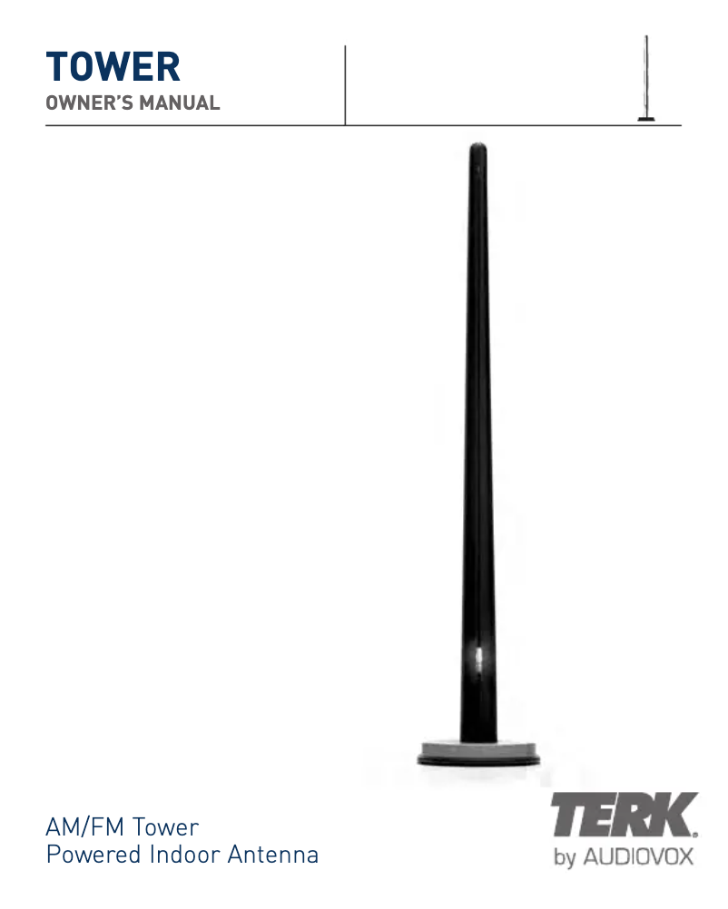 Page n°1 - Manuel utilisateur VOXX TOWER