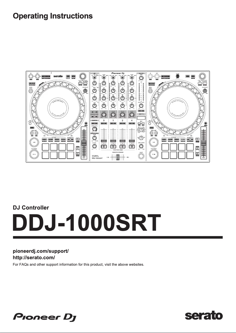 Image de la première page du manuel de l'appareil DDJ-1000SRT