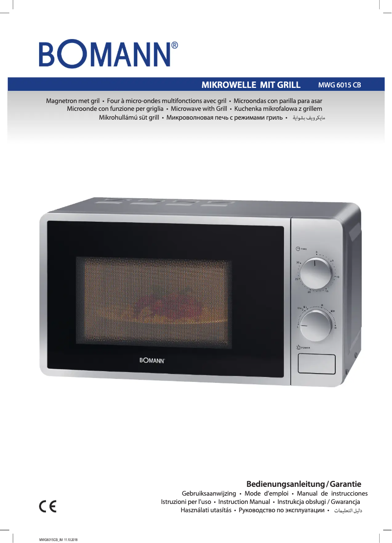 Image de la première page du manuel de l'appareil MW 6015 CB
