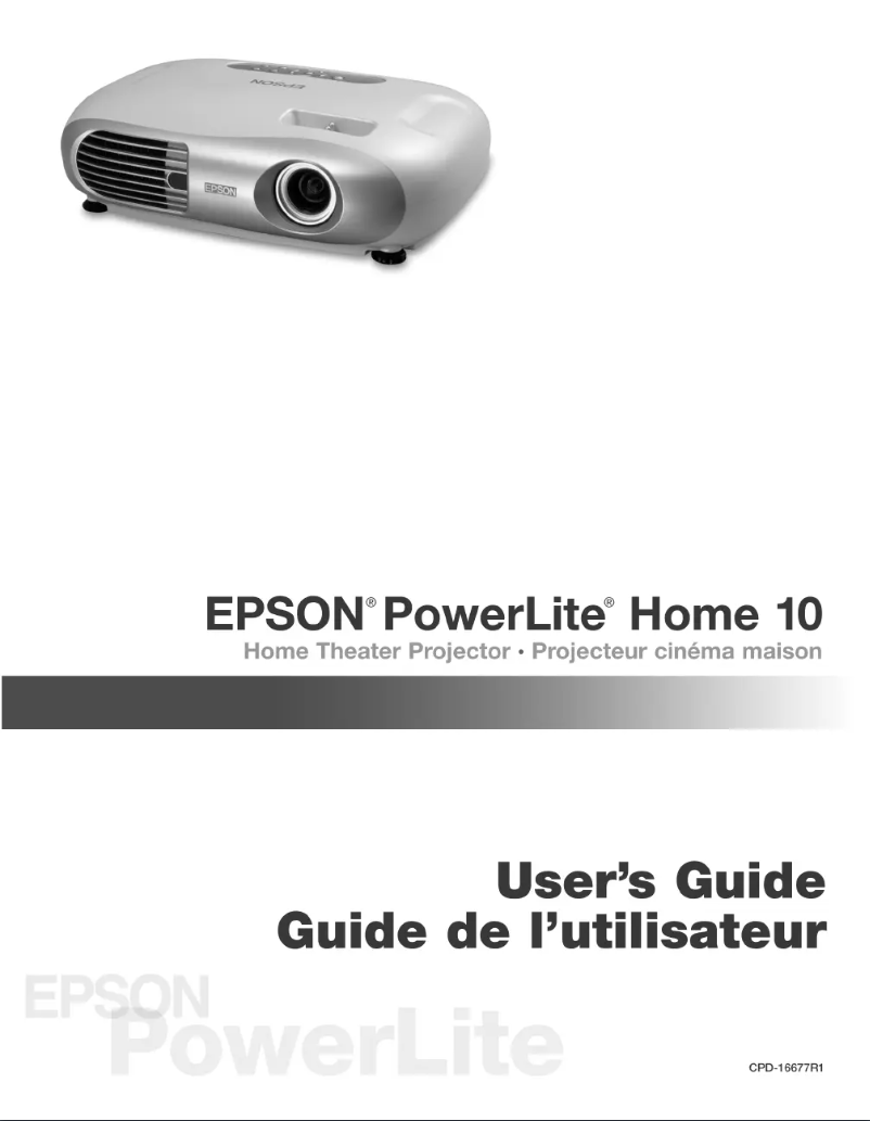Page 1 de la notice Manuel utilisateur Epson PowerLite Home 10