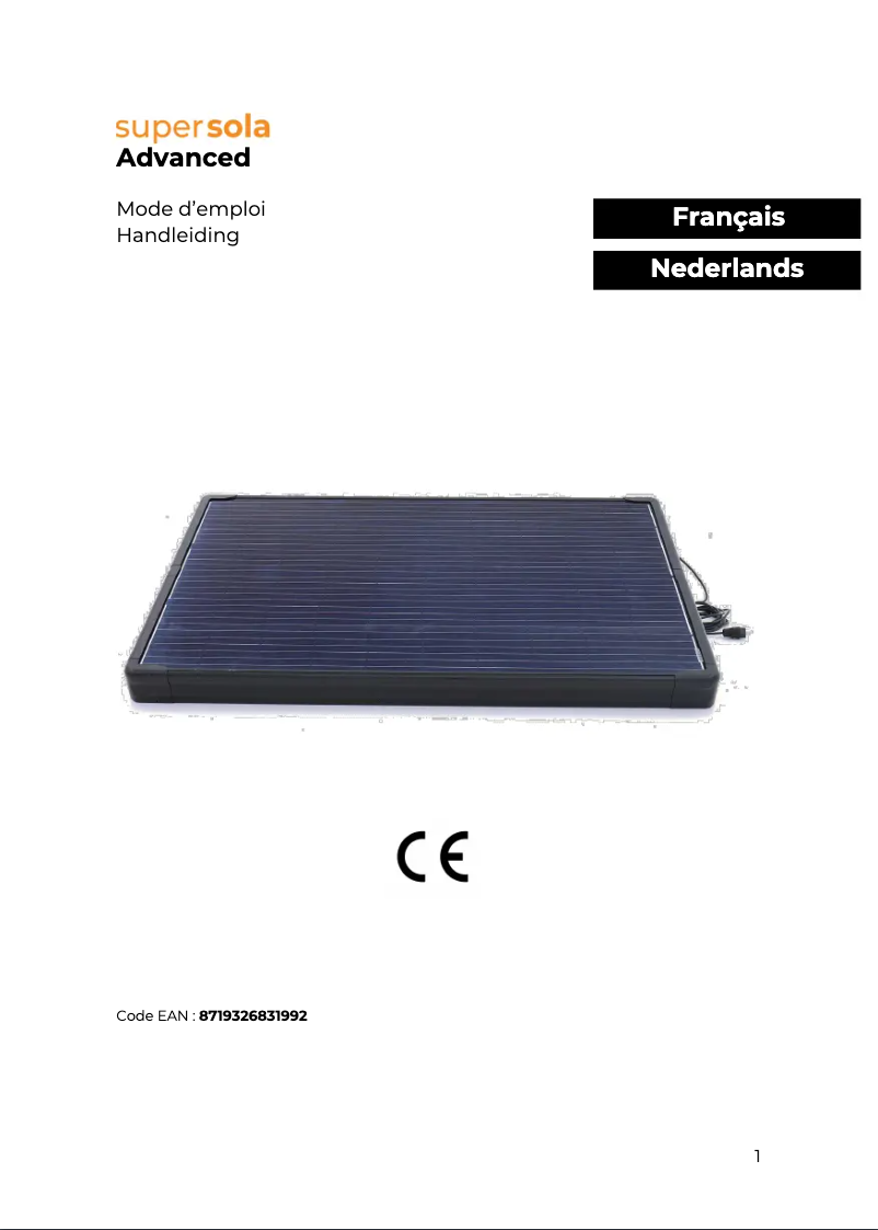 Image de la première page du manuel de l'appareil Advanced