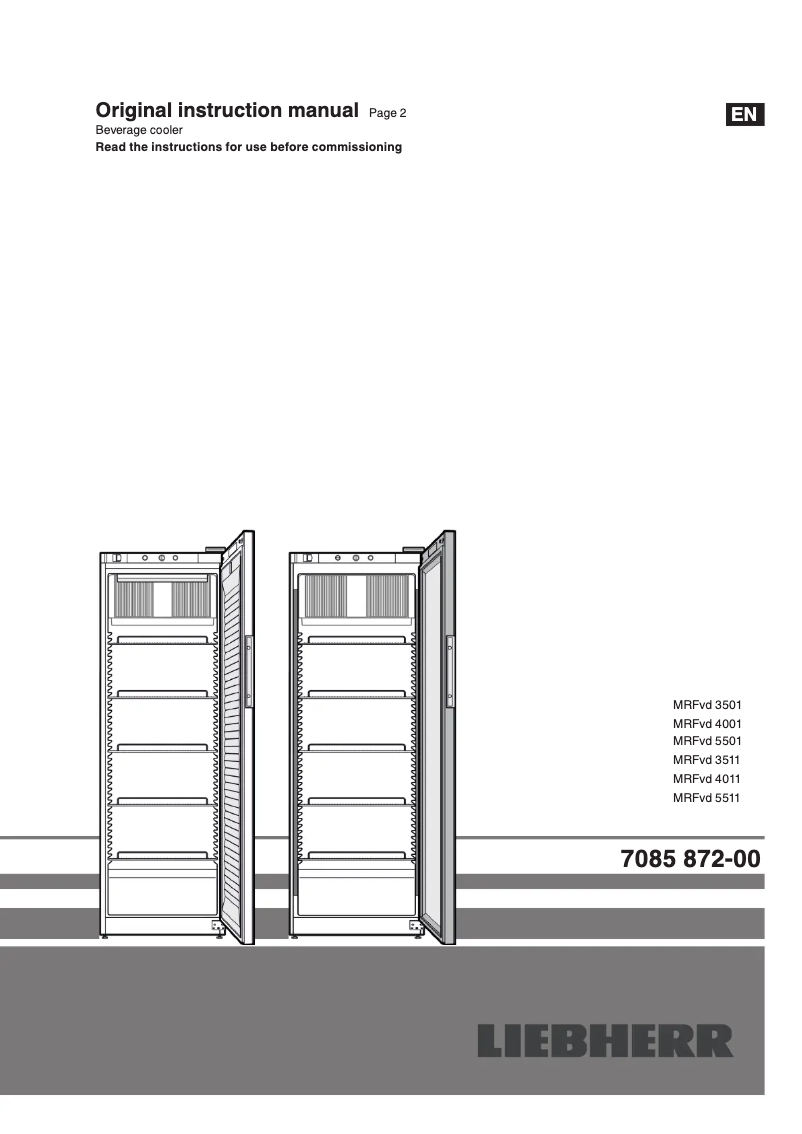 Page n°1 - Manuel utilisateur Liebherr MRFvd 3511-20