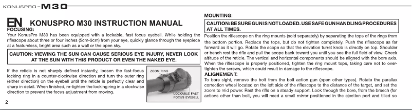Imagen de la primera página del manual del dispositivo Pro M30
