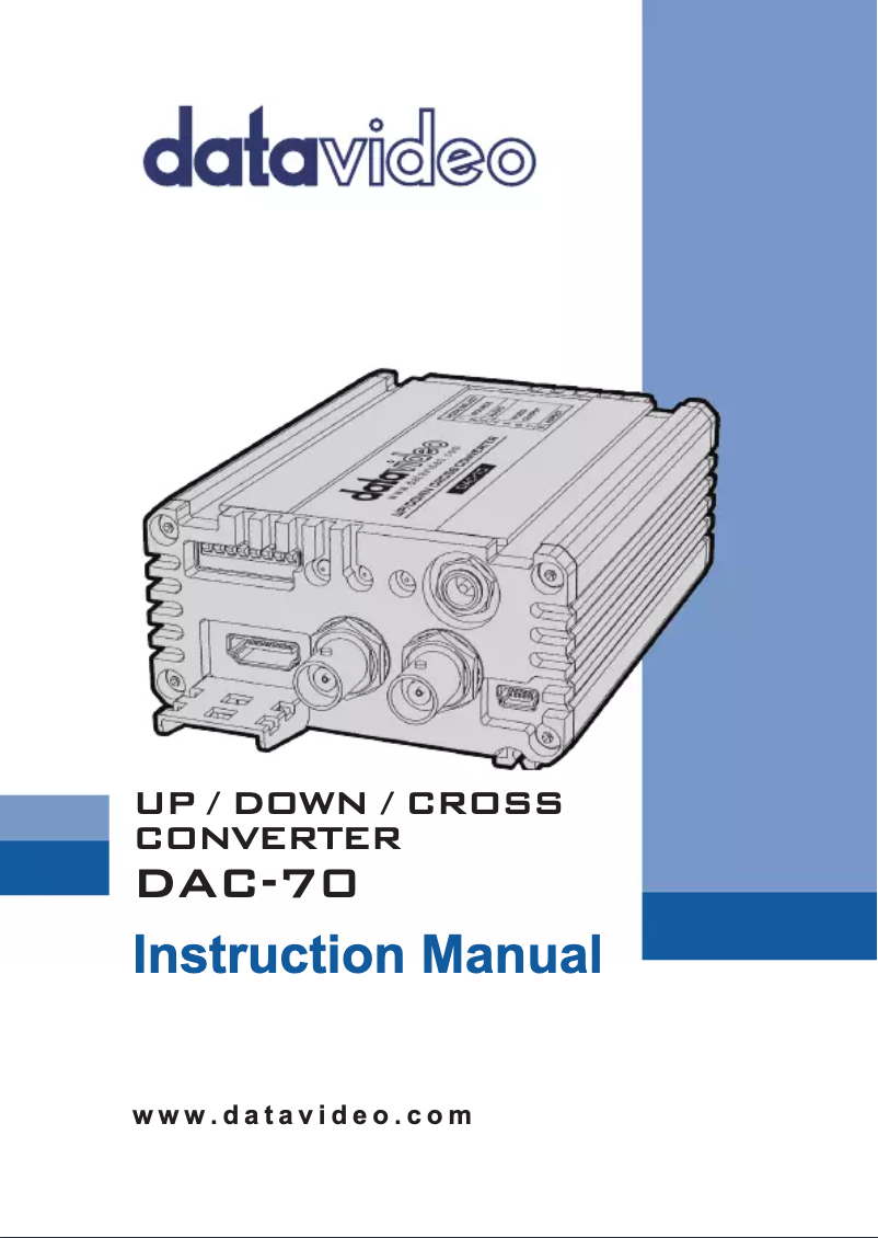 Página 1 del manual Manual de usuario DataVideo DAC-70