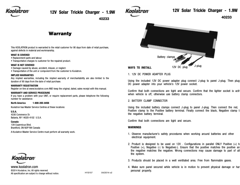 Image de la première page du manuel de l'appareil 40233
