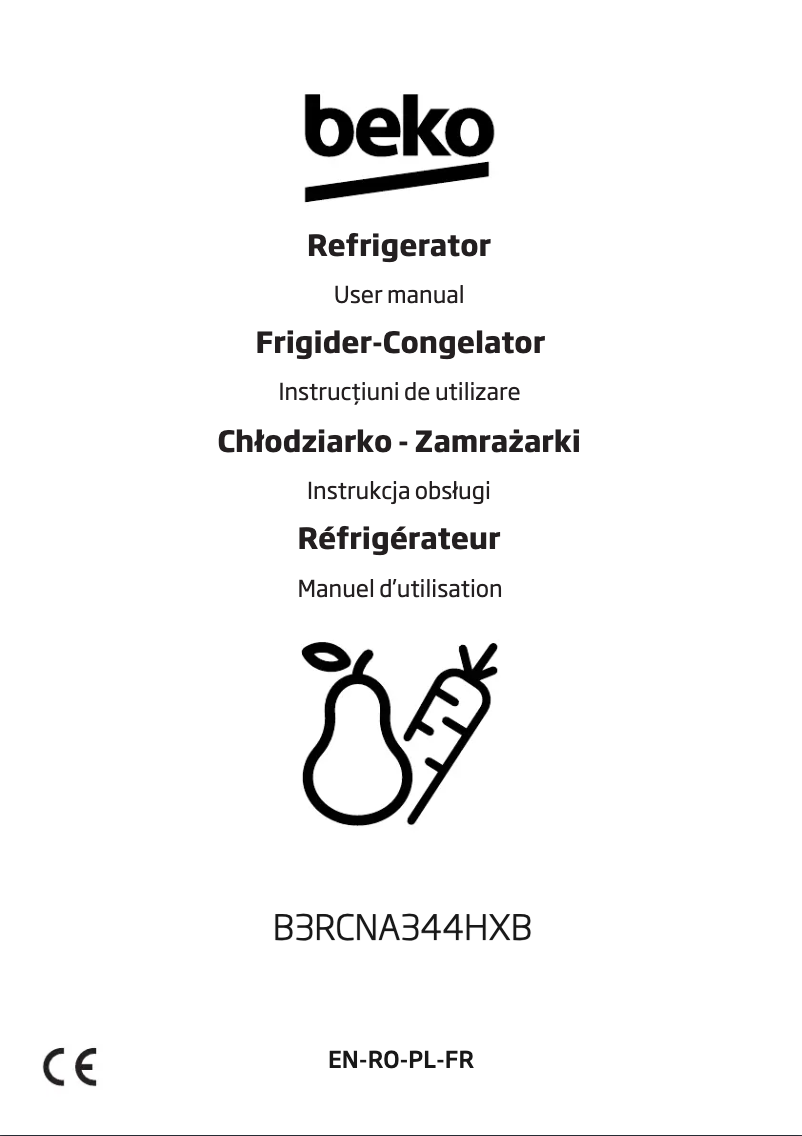 Page 1 de la notice Manuel utilisateur Beko B3RCNA344HXB